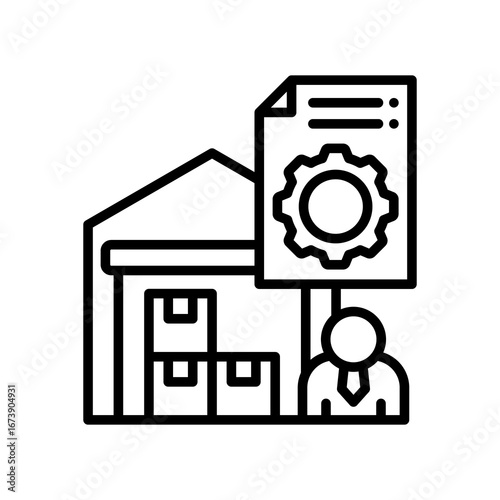 Inventory Management line icon