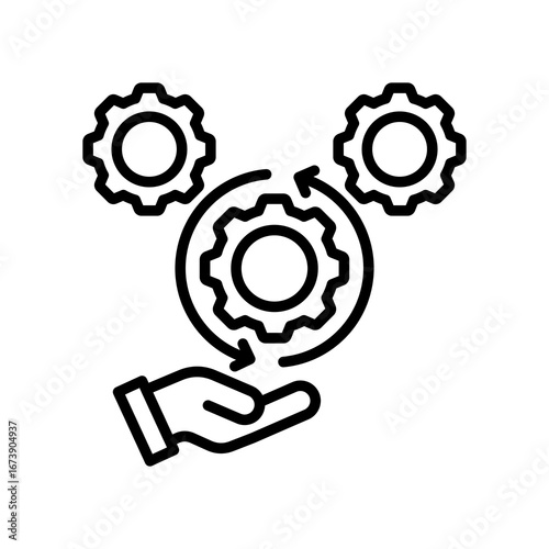 Process Management line icon