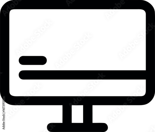 Computer monitor icon representing technology and digital display
