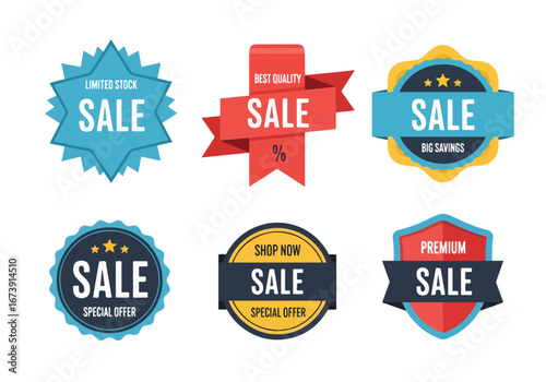 Creative Sale Labels and Discount Tag Set