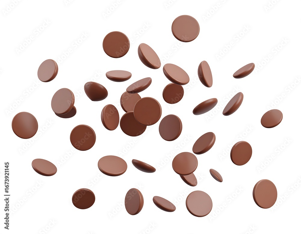 Obraz premium Chocolate chips scattered