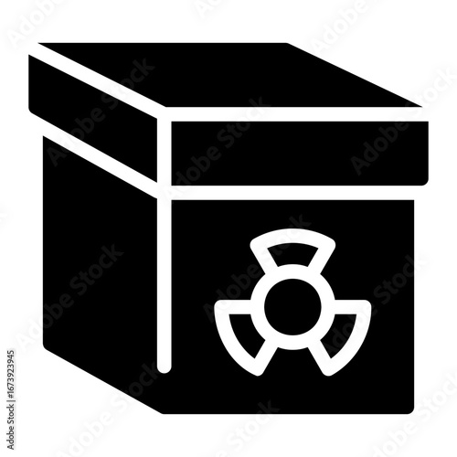 hazardous material glyph icon