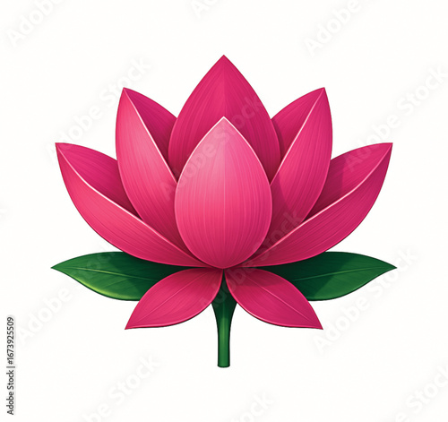 A stunning pink water lily blossoms in a tranquil pond, a beautiful symbol of nature's serene flora