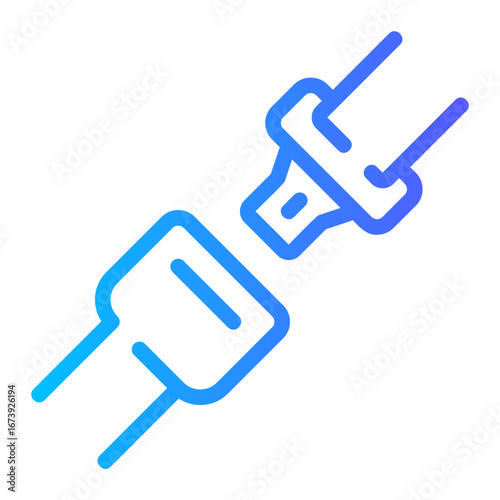 safety belt gradient icon