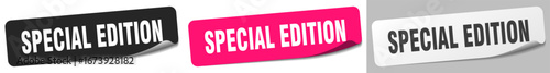 special edition sticker. special edition sticker set on white background