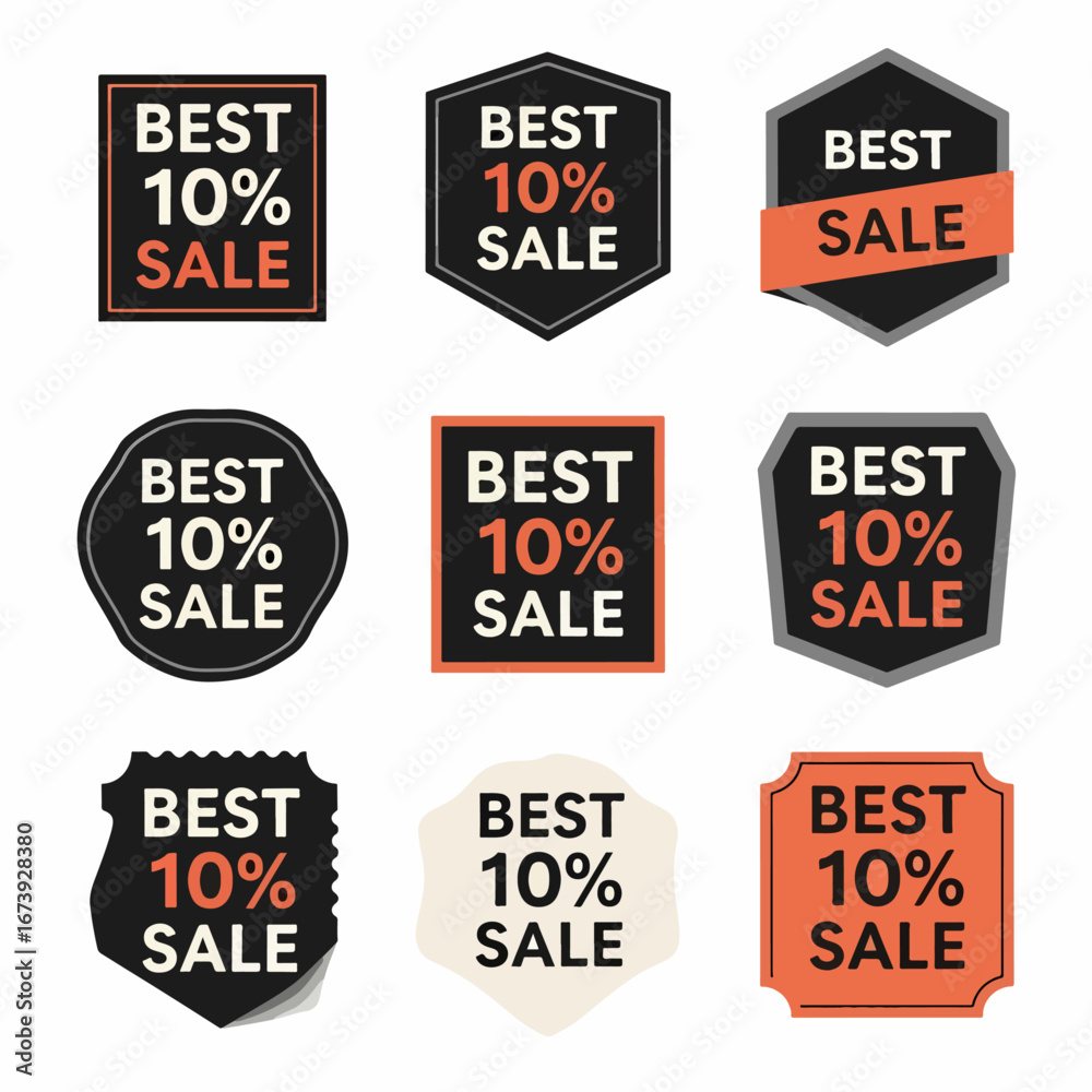 Obraz premium Set of vector sale labels