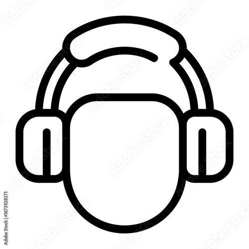 hearing protection line icon