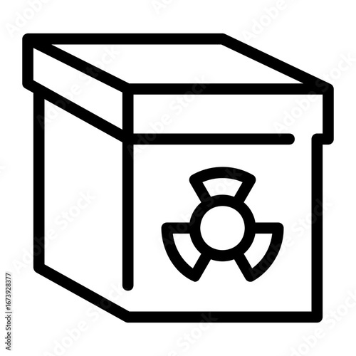 hazardous material line icon