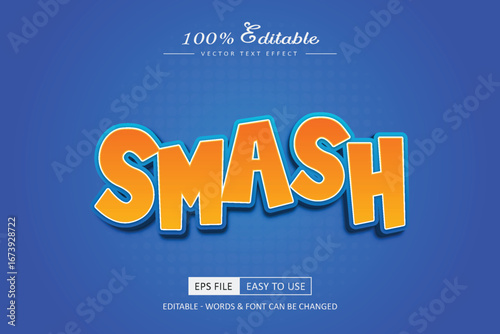 Smash Text Effect Editable Title for Comic Book Style