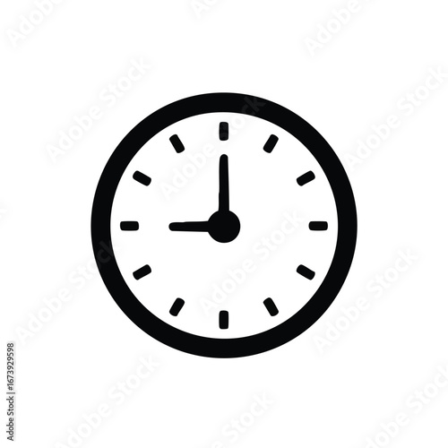 Simple black analog clock icon showing the time of 2:55.