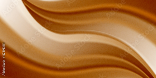 Brown gradient ombre waves with fabric texture and granular noise effect. Abstract background for poster, wallpaper, banner, or presentation design. Vector illustration