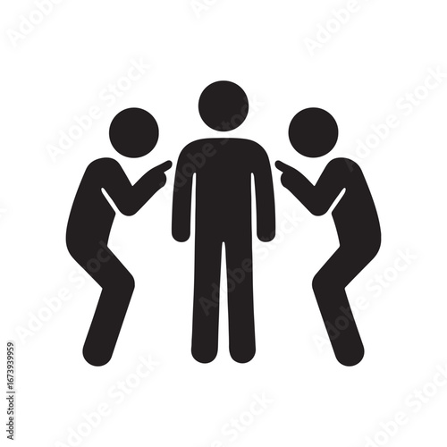 Bullying and Blame Icon – Harassment, Accusation & Peer Pressure