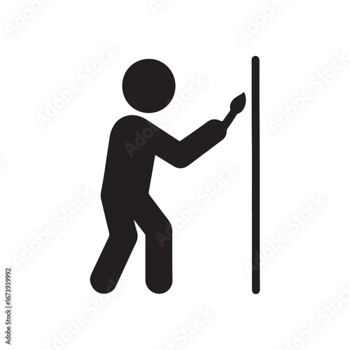 Person Painting Wall Icon – Home Renovation & Maintenance