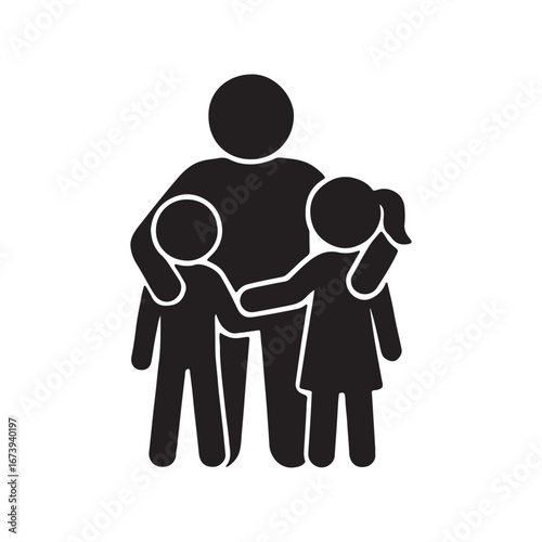 Family Embrace Icon – Parenting, Care & Protection