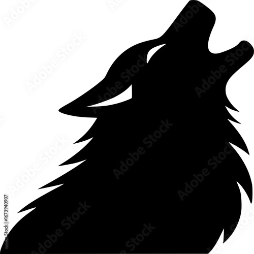 Silhouette of a Wolf: A striking black silhouette of a lone wolf, head raised in a plaintive howl against the vast expanse. This image evokes the raw power and mystery of nature.