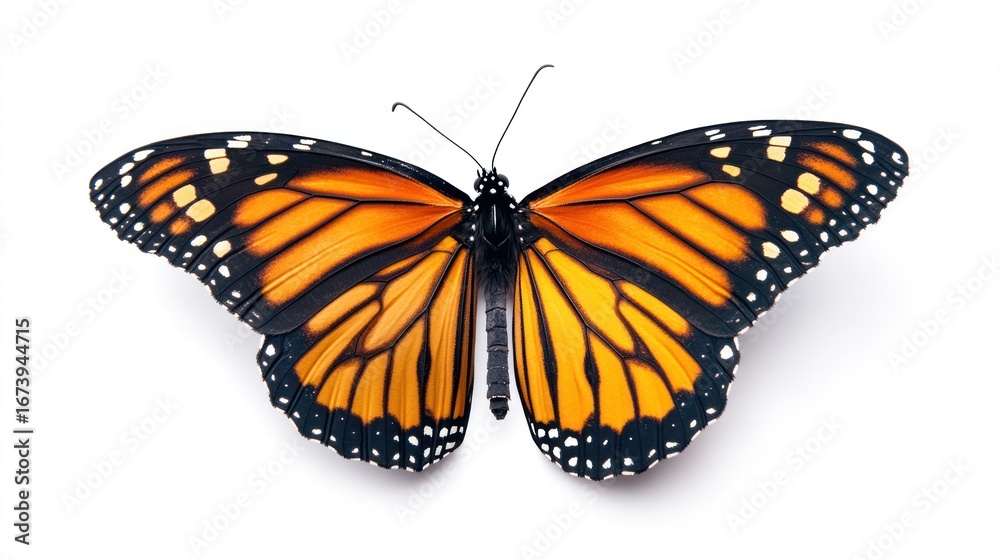 Fototapeta premium Monarch butterfly, wings open
