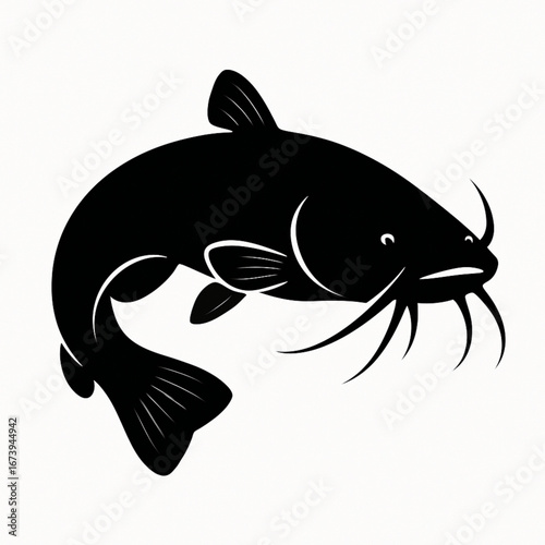Catfish River Fish Silhouette Icon
