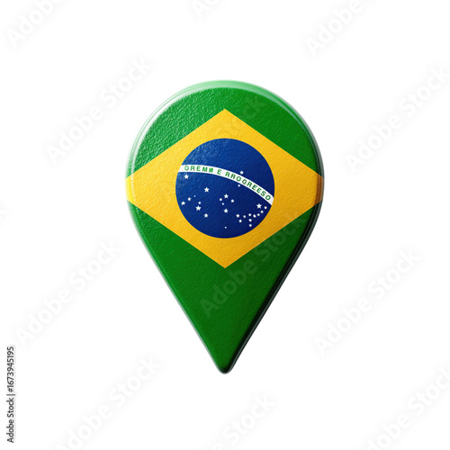 Free Download Brazil Map Pin Location Icon with South America. - GFXLoad