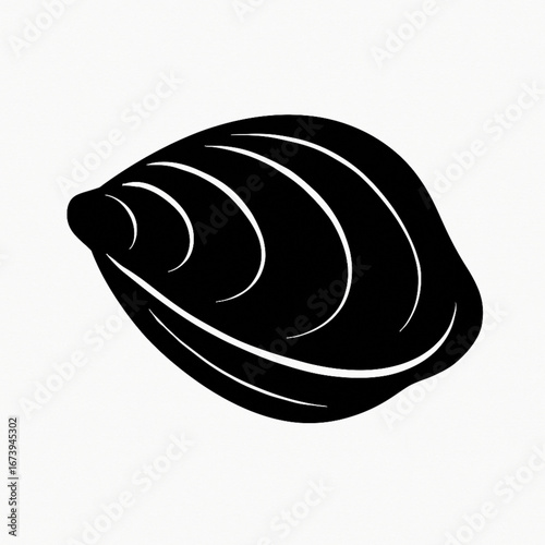 Mussel Shell Clam Marine Silhouette Icon