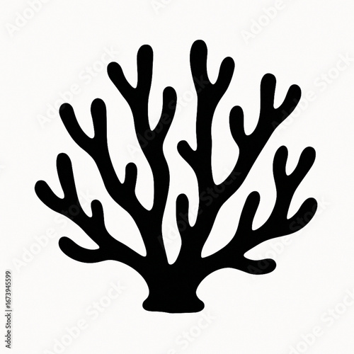 Sea Coral Marine Plant Silhouette Icon