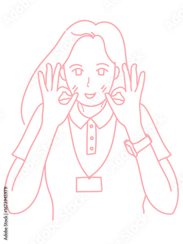 女性　イラスト