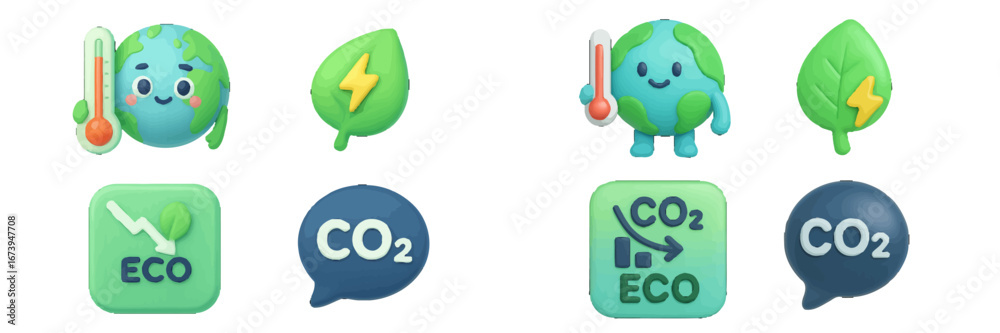 Fototapeta premium Adorable vectors for environmental awareness and sustainability