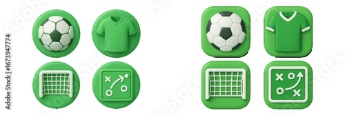 Soccer themed vector illustrations for sports design projects