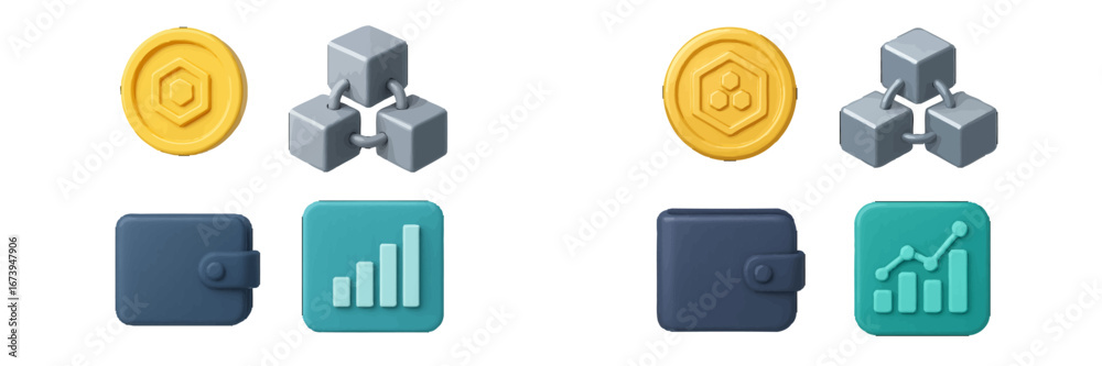 Obraz premium Vector illustration of financial symbols in a modern design