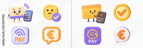 Vector art of digital payment methods and transaction icons
