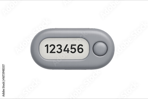 Digital security token with number display for authentication process