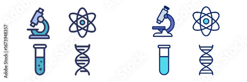 Vector art of lab tools and scientific symbols