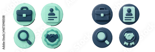 Vector icons for job seekers and employers