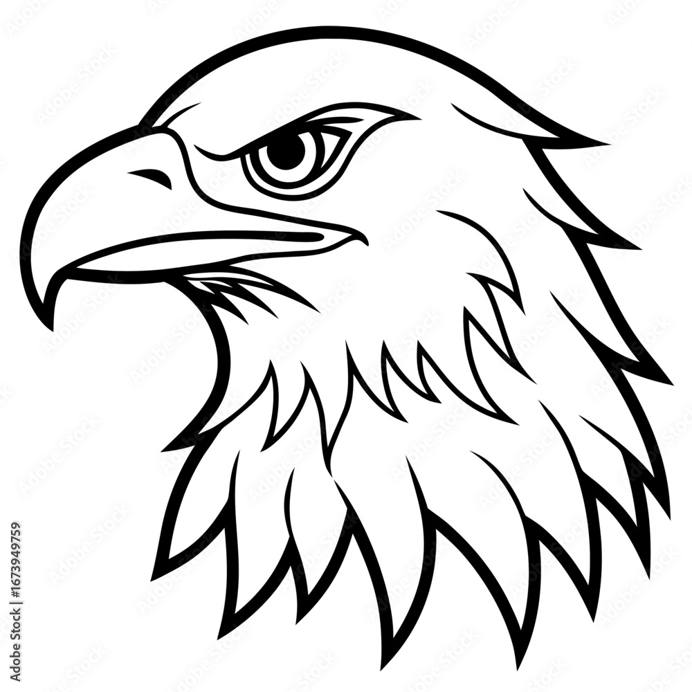 Obraz premium Majestic Eagle Head Vector