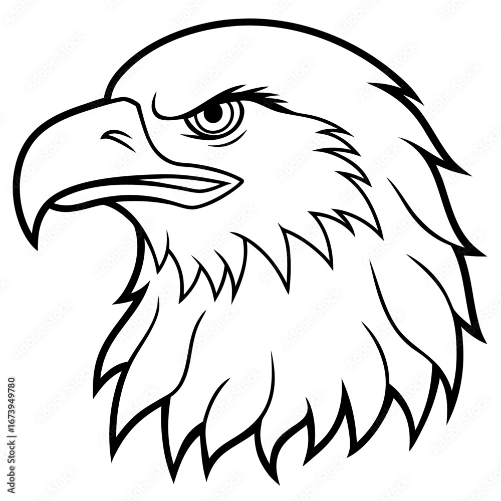 Obraz premium Majestic Eagle Head Vector