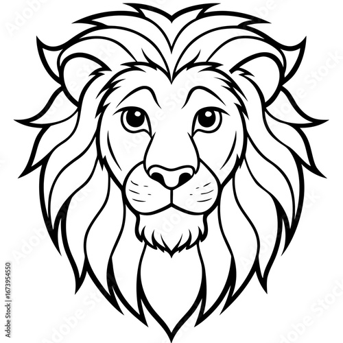 Wallpaper Mural Majestic Lion Head Vector Art Torontodigital.ca