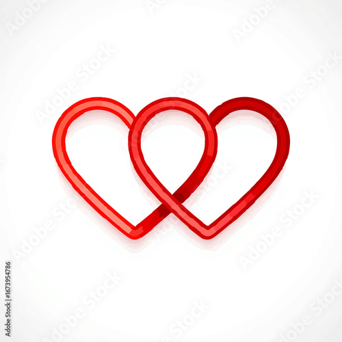 Intertwined Hearts Symbolizing Love and Connection

