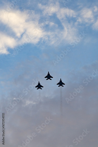 military planes in formation
