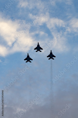 military planes in formation