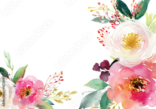 pink and white background