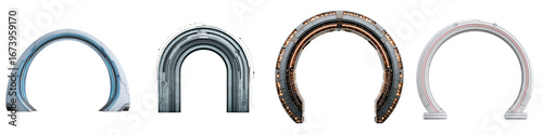 Wallpaper Mural Architectural Arches: Set of Four Stone Arches on White Background Torontodigital.ca
