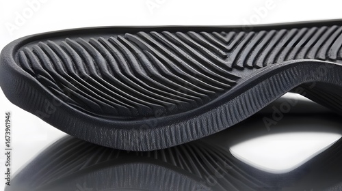 Closeup Black Textured Rubber Surface Detail, Abstract Background