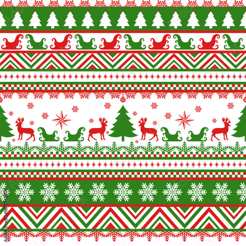 Christmas sweater pattern seamless background with trees reindeer snowflakes holiday Christmas sweater pattern vector ugly Christmas sweater pattern knit design