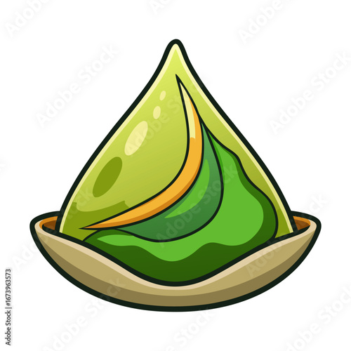 Delicious crispy samosa vector illustration with spicy green chutney dip, Indian street food snack design for restaurants, menus, posters, and branding