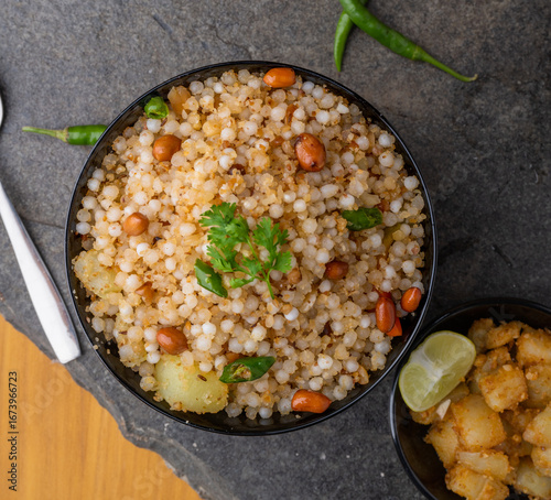 Sabudana khichdi Khichadi is an Indian Fasting Recipe Vrat food consumed during navratri, ekadashi, ganesh chaturthi