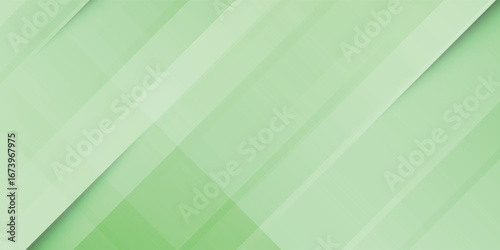 White abstract wide banner background with green geometric shapes. Minimal geometric. Modern futuristic concept. Suit for cover, best seller background abstract modern