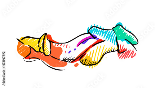 Abstract colorful wavy lines background bright