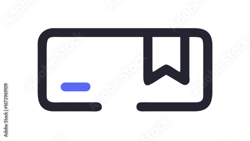 Bookmark with rounded corners save element