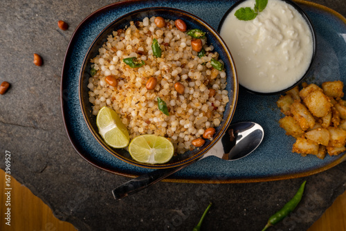 Bilde på lerret Sabudana khichdi Khichadi is an Indian Fasting Recipe Vrat food consumed during