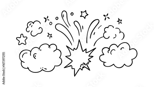 Comic Doodle Speech Bubble communication dialogue