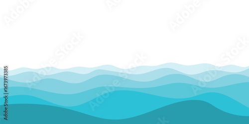 Oceanic Abstract: A minimalist abstract piece of layered waves, portraying the vastness and serenity of the ocean through varying shades of blue. The art evokes tranquility.